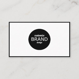 Black and White Border Minimalist Professional Business Card