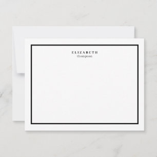 Black and White Border Modern Simple Card