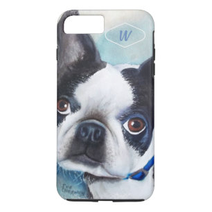 BLACK AND WHITE BOSTON TERRIER iPhone 8 PLUS/7 PLUS CASE