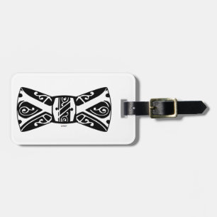 Black and White Bow Tie Luggage Tag