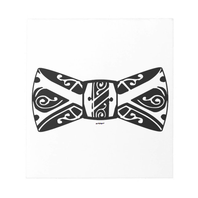 Black and White Bow Tie Notepad (Front)