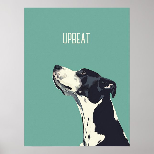 Black and White Boxer Poster (Front)