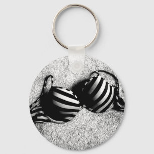 Black and White Bra keychain