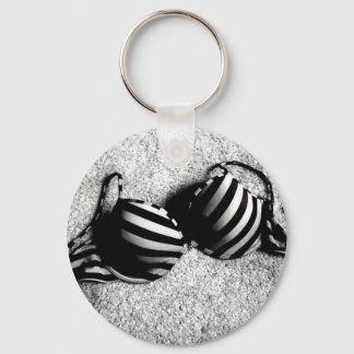 Black and White Bra keychain