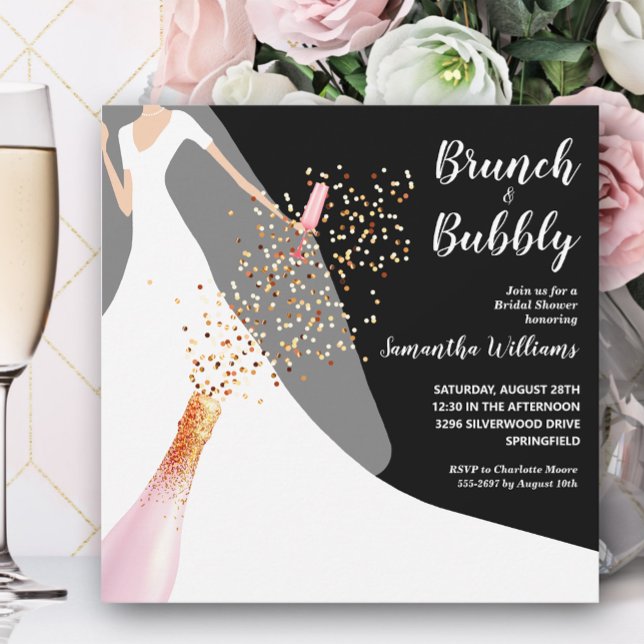 Black and White Bridal Shower Invitation (Creator Uploaded)