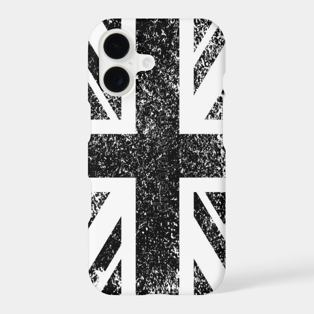 Black and White British Flag iPhone Case Mate Art (Back)
