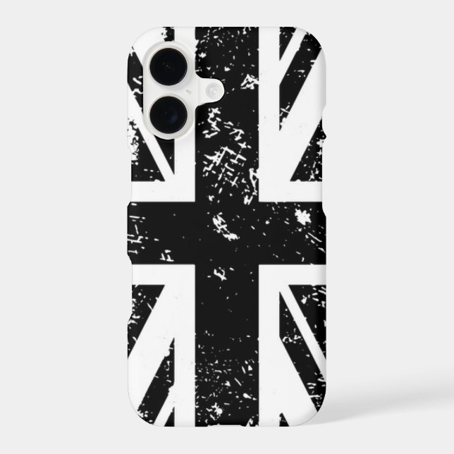 Black and White British Flag iPhone Case Mate Arti (Back)