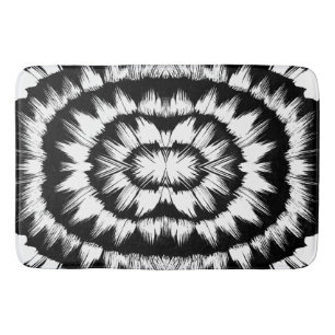 Black and White brushed Bath Mat