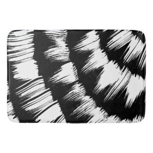 Black and White brushed Bath Mat