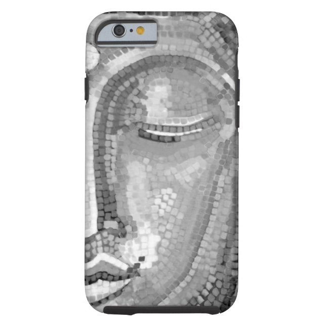 Black and White Buddha Face Case-Mate iPhone Case (Back)