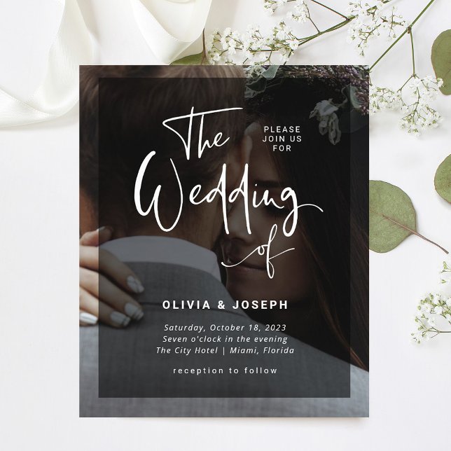 Black and White | Budget Photo Wedding Invitation Flyer (Creator Uploaded)