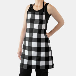 Black and White Buffalo Check Apron