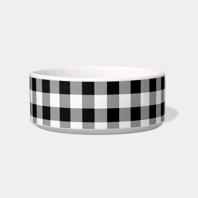 Black and White Buffalo Check Bowl (Front)