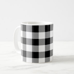 Black and White Buffalo Check Coffee Mug