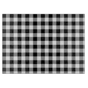 Black and White Buffalo Check Cutting Board