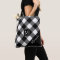 Black and White Buffalo Check Plaid Monogram Name