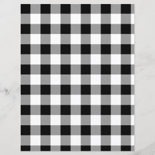 Black and White Buffalo Check Scrapbook Paper
