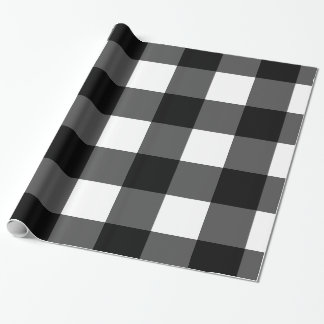 Black and White Buffalo Check Wrapping Paper