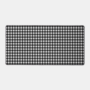 Black and white buffalo patterned desk mat