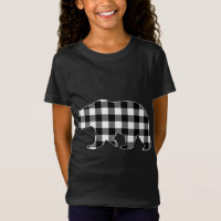 Black And White Buffalo Plaid Bear Christmas Pajam