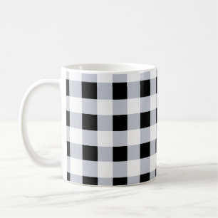 Black and White Buffalo Plaid Check Farmhouse Coffee Mug