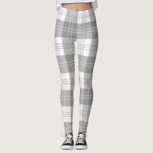 Black and White Buffalo Plaid Leggings