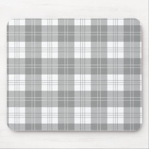 Black and White Buffalo Plaid Mouse Mat