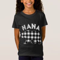 Black And White Buffalo Plaid Nana Bear Christmas