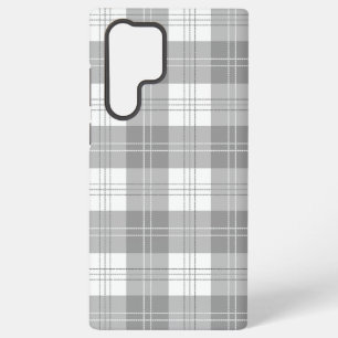 Black and White Buffalo Plaid Samsung Galaxy Case