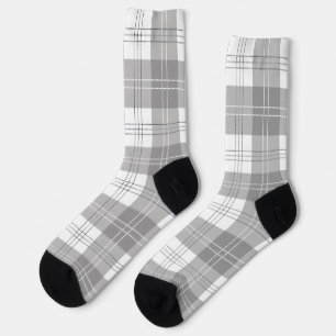 Black and White Buffalo Plaid Socks
