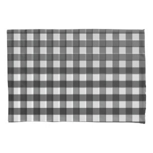 Black and White Buffalo Plaid Throw Pillow Pillowcase