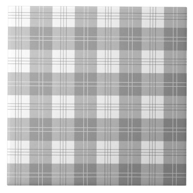 Black and White Buffalo Plaid Tile (Front)