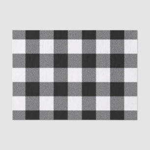 Black and White Buffalo Plaid Tissue Paper