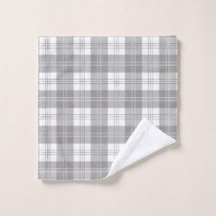 Black and White Buffalo Plaid Wash Cloth