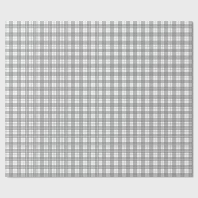Black and White Buffalo Plaid Wrapping Paper (Flat)