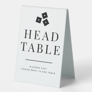 Black and White Bunco Head