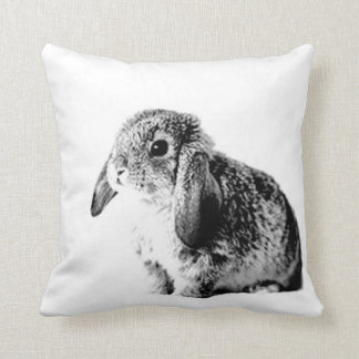 Black and White Bunny Cushion