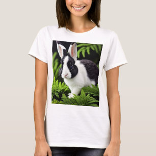 Black And White Bunny Rabbit, T-Shirt