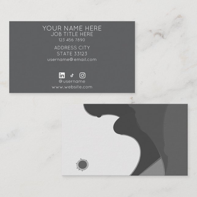Black and White Business Card (Front/Back)