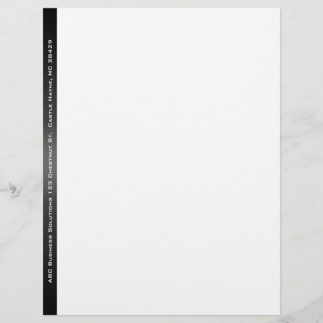 Black and White Business Letterhead (Front)