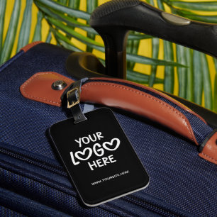 Black and White Business Logo Site Luggage Tag