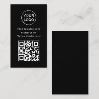 Black and White Business Review Card