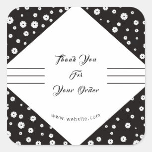 Black and white Business Thank you Sticker