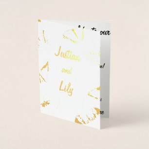 Black and White Butterflies Foil Card