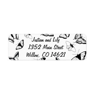 Black and White Butterflies Rehearsal Dinner 