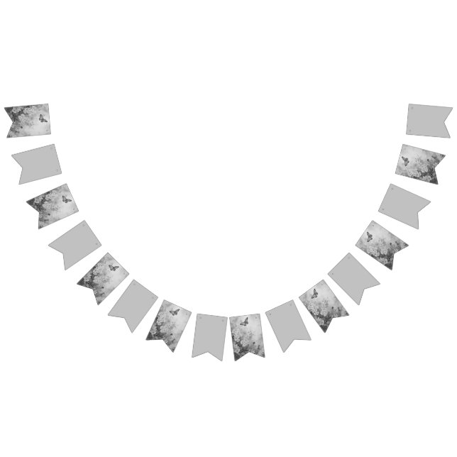 Black and White Butterfly Bunting (All)