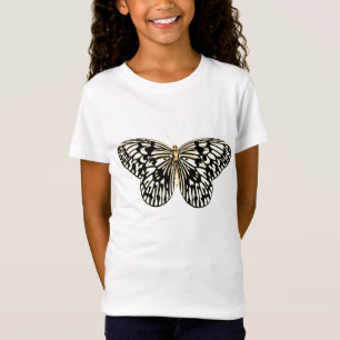 Black and white butterfly,coral pink background T-Shirt