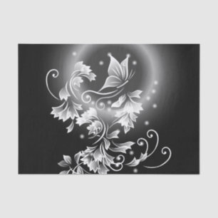 Black And White Butterfly Fantasy Tissue Paper