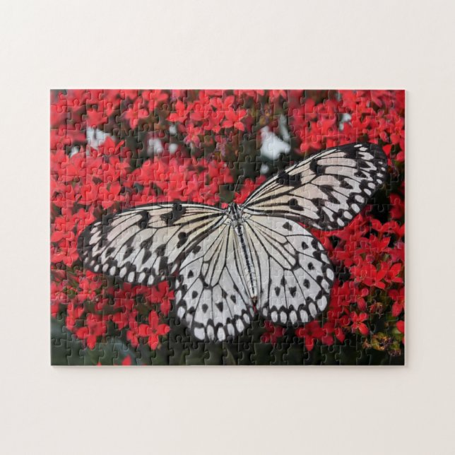 Black and white butterfly jigsaw puzzle (Horizontal)