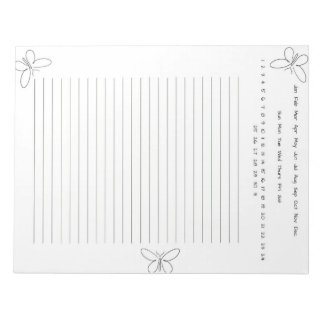 Black and White Butterfly  Notepad